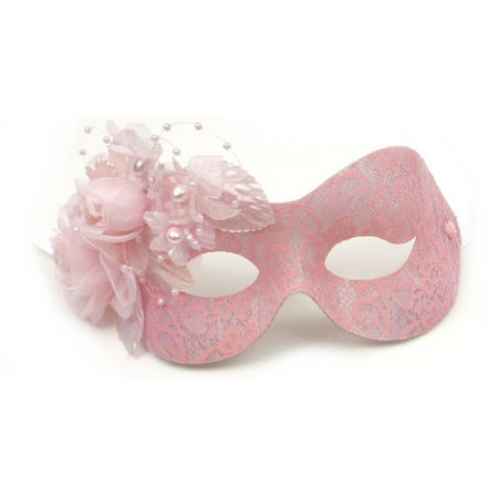 Success Creations Spring Fling Pink Lace Masquerade Mask for Women