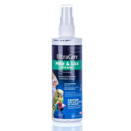 UltraCare Mite and Lice Bird Spray, 8 oz (Best Bird Repellent Spray)