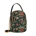 thumbnail image 7 of FORMRS Crossbody Bag for Women Quilted Travel Shoulder Cell Phone Purse with Chain Strap Handbag, Green Christmas Holly, 7 of 7