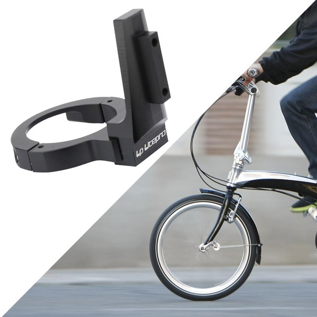 Bloque delantero de plegable, adaptador de estante de carga aleación de aluminio , negro DYNWAVEMX Portabicicletas Delantero