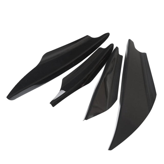 4x Fibra de Carbono Car Parachoques Delantero Cuerpo Canards Divisor s Spoiler Lip