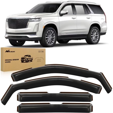 Nilight in Channel Rain Guards for Chevy Tahoe/GMC Yukon/Cadillac Escalade 2021 2022 2023 2024 Original Window Deflectors, Vent Window Visors-4PCS