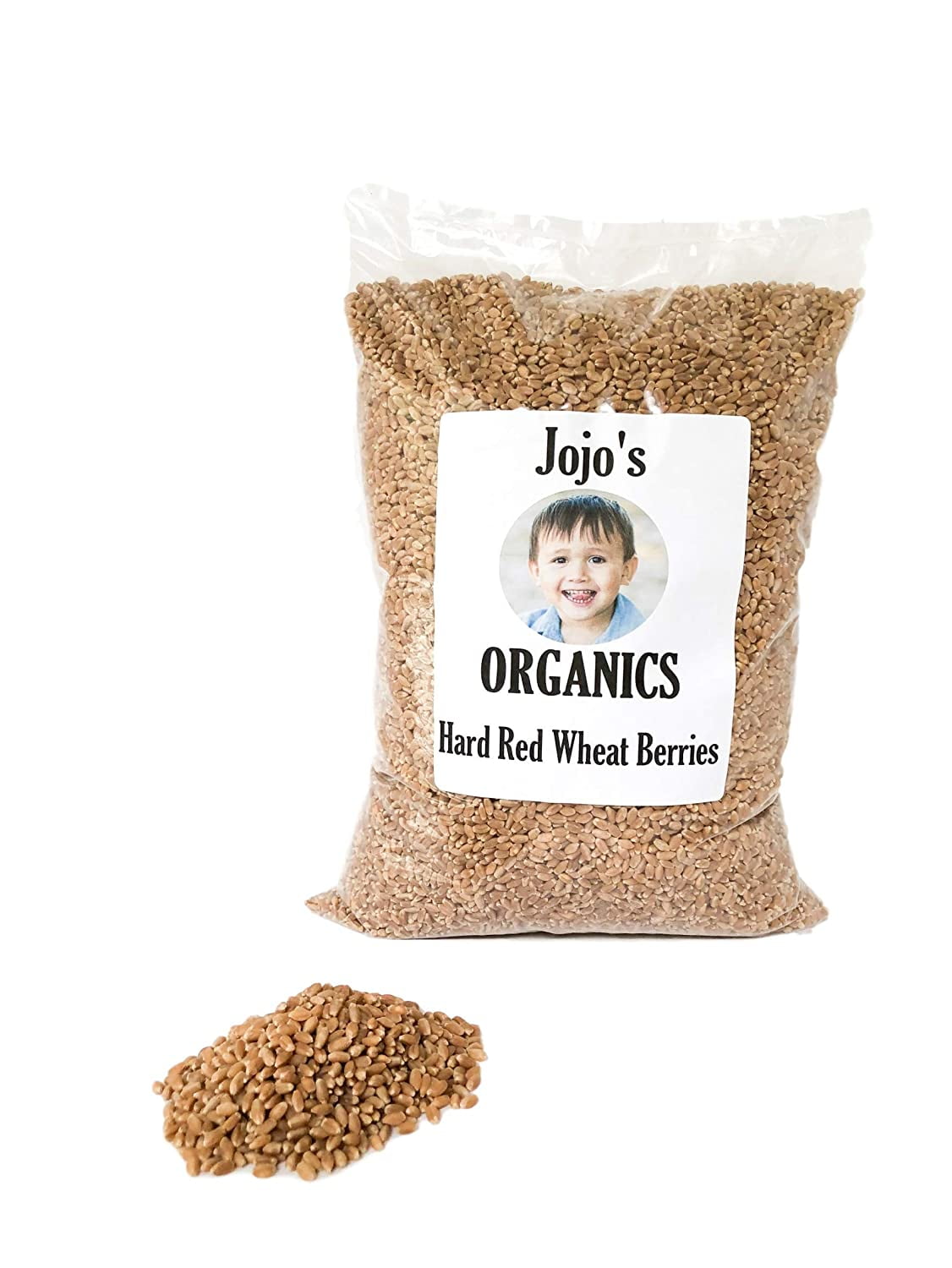 Jojo's Organics NonGMO Hard Red Wheat Berries Bulk Grains 5 lbs