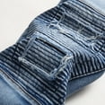 thumbnail image 4 of WXLWZYWL Pants for Men Relaxed Fit Y2K Men's Slim Fit Jeans Stretch Destroyed Ripped Skinny Jeans Side Striped Denim Pants, 4 of 5