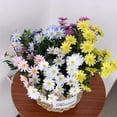 thumbnail image 5 of 2 Bouquets Artificial Daisy Flowers 24 Heads Each, Rural Style Simulation Colorfast Plastic Flowers for Table Window Balcony Home Decor (White), 5 of 5