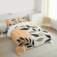 thumbnail image 3 of Manfei Rustic Leaves Bedding Comforter Set,Modern Aesthetic Deagin Twin Comforter Sets,Beige Green Orange Bedding Set For Girls,Super Cozy Room Decor Reversible,2 Pieces, 3 of 8