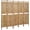 78.7" x 70.9", variant on 4-Panel Bamboo Room Divider, Foldable Privacy Screen for Indoor Partition, 63x70.9 Inches, Natural Bamboo Color