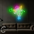 thumbnail image 3 of C-CRAFT Cowboy Cupid Angel Neon Led Light Up 33 inch for Western Cowboy Bar Valentine Wall Decor, 3 of 5