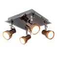 thumbnail image 1 of Flush Mount Industrial Track Lighting Fixture, Depuley 4-Light Square Ceiling Spot Lights, Modern Directional LED Ceiling Light for Kitchen, Bedroom, Living Room, Warm Light 3W Bulbs Incl., 1 of 7