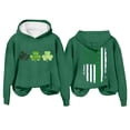 thumbnail image 4 of Clothing! Yajing Hoodies for Women St.P Day Sweatshirt for Women Fall Tops Graphic Hoodies Long Sleeve Shirts Print Pullover Tops Oversized Hoodies for Women Green Xxl, 4 of 4
