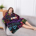 thumbnail image 5 of Oversized Wearable Blanket Hoodie,I Love My Dogs Art Sherpa Blanket Hoodie with Super Pockets,Super Warm Fuzzy Pullover for Women & Men, 5 of 6