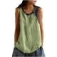 thumbnail image 1 of Camiseta sin Mangas Decorada con Botones Asimétricos Casuales con Spandex de Poliéster Suave, Top Transpirable para el Uso Diario de la Primavera, 1 of 7