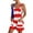 18#Red, variant on Women's American Flag Romper Women’s American Flag Independence Day Outfit Patriotic Romper Red, White, and Blue Tank Shorts