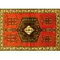 thumbnail image 1 of Ahgly Company Machine Washable Indoor Rectangle Persian Yellow Traditional Area Rugs, 7' x 10', 1 of 4