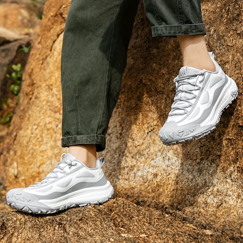Men's Road Running Shoes, Shock-Absorbing Professional Sneakers with Rubber Outsole for Anti-Slip and Lightweight Track and Field Use