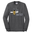 thumbnail image 2 of Wild Bobby, Be Fearless Buzzing Bee Pop Culture Mens Long Sleeve Shirt, Heather Black, 2XL, 2 of 3