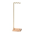 thumbnail image 1 of Terraxo Wind Chime Stand for Hanging Ornaments Metal Wood Base Tabletop Windchime Hanger Calligraphy Pen Display Multifunctional Rack Suitable for Study Home Event without Square cup, 1 of 8