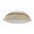thumbnail image 3 of Ox Bay Textured Geometric 20 in. Square Tan Natural Throw Pillow, Count per Pack 1, 3 of 9