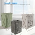 thumbnail image 6 of Collapsible X Frame Laundry Basket with Bag, Large Capacity, Foldable for Dorm  Apartment, 6 of 12