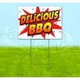 thumbnail image 1 of Wbg Delicious Bbq (18" x 24") Yard Sign, Includes Metal Step Stake, 1 of 6