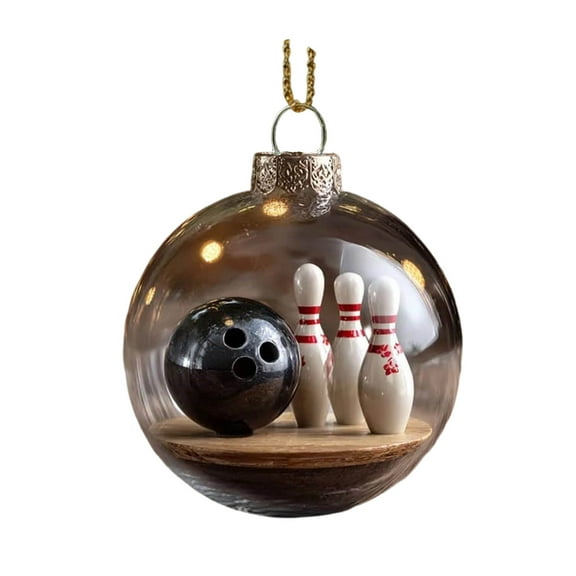 Chanana 2026 Sports Holiday Ornament, 3D Crystal Glass Sport Hanging Ornaments, Balls Christmas Tree Decor, Vivid Home Decoration for Athletes, Fans and Family, Ball Game Stereoscopic Micro Scene