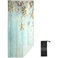 thumbnail image 2 of Dreamtimes Beach Towels Starfish Seashell Camping Towels Teal Wooden Sand Free Beach Towel, 30"x60" Large Beach Towels Quick Dry Bath Travel Towels Pool Yoga Beach Mat for Men Women, 2 of 7