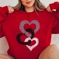 thumbnail image 4 of Hxshgdsn Womens Valentines Sweatshirt Cute Heart Graghic Crew Neck T Shirt Fleece Warm Tops Red 1 Xl, 4 of 5