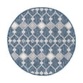 thumbnail image 2 of Unique Loom Outdoor Trellis Collection Area Rug - Traliccio (3' 1" Round Blue/Ivory), 2 of 6