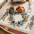 thumbnail image 3 of Placemat Set of 4 Colorful Flower Wreath Placemats for Dining Table Retro Style Washable Table Mats for Kitchen and Party Decor Indoor & Outdoor Use, 3 of 8
