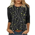 thumbnail image 2 of PNTUTB Women's 3/4Sleeve Shirts Casual Summer Tops Trendy Blouses Cute Printed T-Shirts Outfits Clothes, 2 of 6