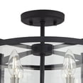thumbnail image 4 of Generation Lighting Ethan 16 1/2" Iron and Glass Round Ceiling Light, 4 of 9
