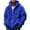 Blue, variant on Lenago Mens Jacket Plus Size Winter Long Sleeved Cardigan Pockets Warm Plush Hooded Jacket Fleece Sweater Coat Coat for Men