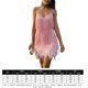 thumbnail image 2 of Vestido Mini vestido con tirantes y plumas y borlas para mujer, vestido de moda sin mangas, elegante para fiesta y Club Cgtredaw Rosa T S para Mujer, 2 of 7