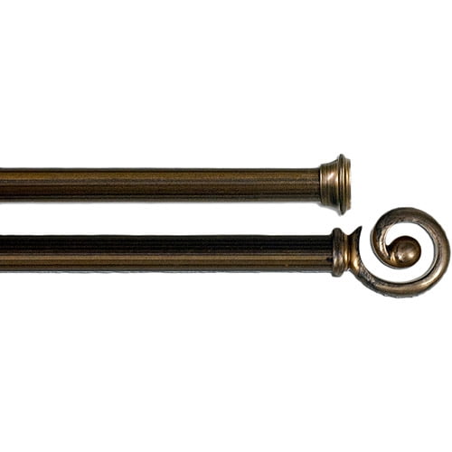 Mainstays Spiral Double Curtain Rod, Oil Rubbed Bronze