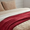 thumbnail image 5 of Sherpa Fleece Throw Blanket Twin Size Red - Thick and Warm, Soft Fuzzy Blanket, 60x80 inches, 5 of 6