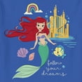 thumbnail image 2 of Toddler's The Little Mermaid Ariel Follow Your Dreams Graphic Tee Royal Blue 3T, 2 of 3
