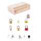 thumbnail image 1 of Juego de juguetes Montessori con cerradura y llave, de madera, portátil, para aprender a desarrollar la motricidad fina en edad preescolar, para niños, 1 of 9