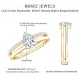 thumbnail image 6 of Rosec Jewels Lab Grown Diamond Engagement Ring - 5X7 MM Teardrop Ring - Double Band, 18K Yellow Gold, US 3.00, 6 of 7