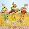thumbnail image 4 of Soporte lindo espantapájaros otoño jardín espantapájaros ornamento para Halloween adornos de calabaza decoración de Bar de compras Pastoral aterrador, 4 of 7