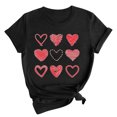 thumbnail image 1 of Diufon Hauts de la Saint-Valentin pour Femmes Tunique à Manches Courtes Col Rond Chemise Décontractée Tendance Imprimée Graphique Mignonne, 1 of 6