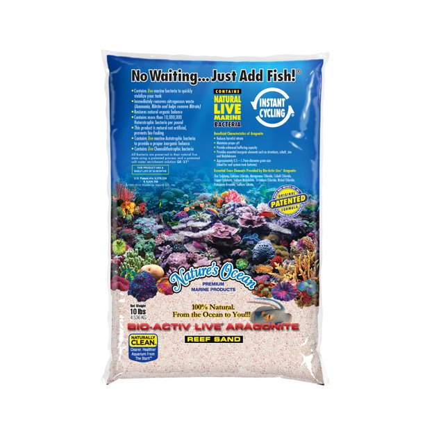 BioActiv Live® Aragonite Samoa Pink Reef Sand for Aquariums, 10 lb