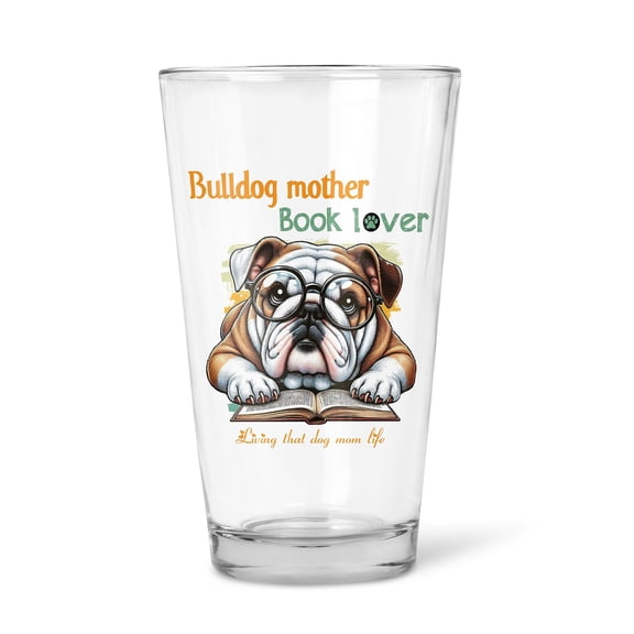 My Dog Is My Valentine Cute Bulldog in Gift Box 16oz Pint Beer Glass Mug Dog Lover Gifts Idea Beer Glasses Cup - 3006