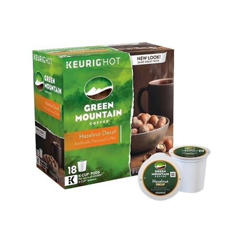Green Mountain Decaf K-Cups, Hazelnut, 18 Count - Walmart.com - Walmart.com