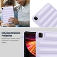 thumbnail image 3 of Allytechgroup Shockproof Case for Apple iPad Pro 11 Inch 2024, Wave Bubble Style Protective Cover Soft TPU Back Shell with Raised Edges for Camera & Screen, Lightpurple, 3 of 7