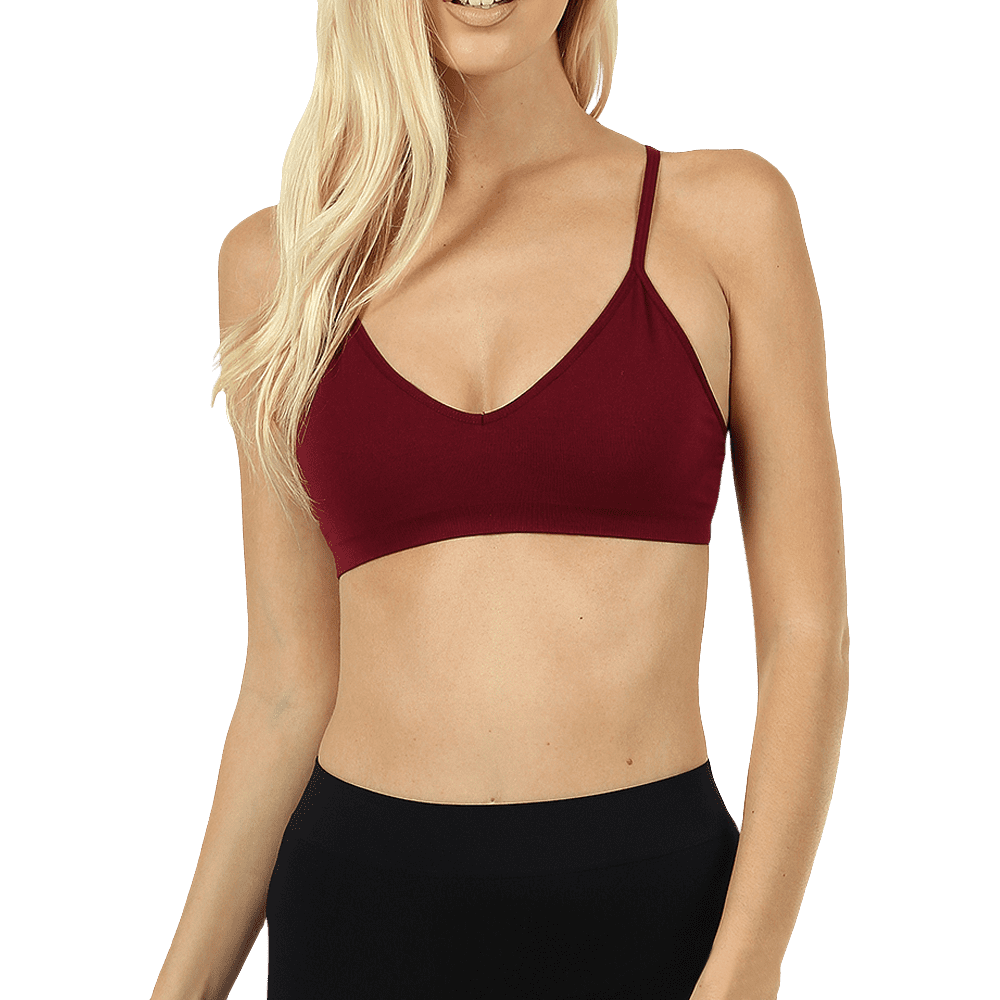 TheLovely Women Vfront bandeau Sports Bra with adjustable straps and