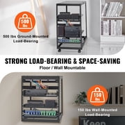 SKYSHALO 20U 4-Post Open Frame Server Rack with Network Enclosure, Adjustable from 15'' to 40''