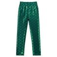 thumbnail image 3 of Alvivi Kids Girls Shiny Mermaid Leggings Toddler Metallic Fish Scale Printed Tights Dance Costume Green 2-3, 3 of 7