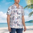 thumbnail image 2 of KLL Men's Hawaiian Shirt Short Sleeve Button Down Beach Shirts-Autumn Leaves, 2 of 5
