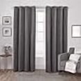 thumbnail image 3 of EXCLUSIVE HOME Velvet Heavyweight Light Filtering Grommet Top Curtain Panel Pair, 54"x84", Soft Grey, 3 of 4