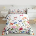 thumbnail image 2 of Homewish Chic Flowers Bedding Comforter Set 2pcs for Teens Boys Girls,Spring Garden Twin Comforter Sets Microfiber,Flying Butterflies Breathable Bedding Set,Lightweight Room Decor, 2 of 8